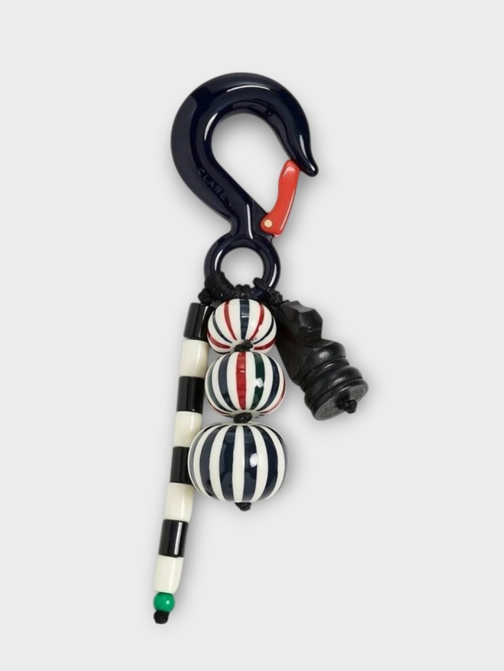NWT Clare V. Beaded Stripe Fob Bag Charm